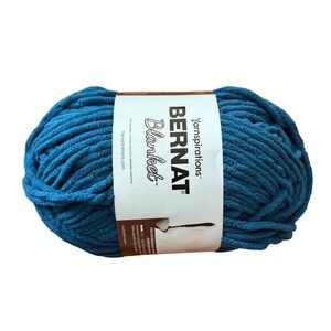 Bernat Blanket Yarn Dark Teal 10.5oz Super Bulky Chenille Polyester 220 Yards